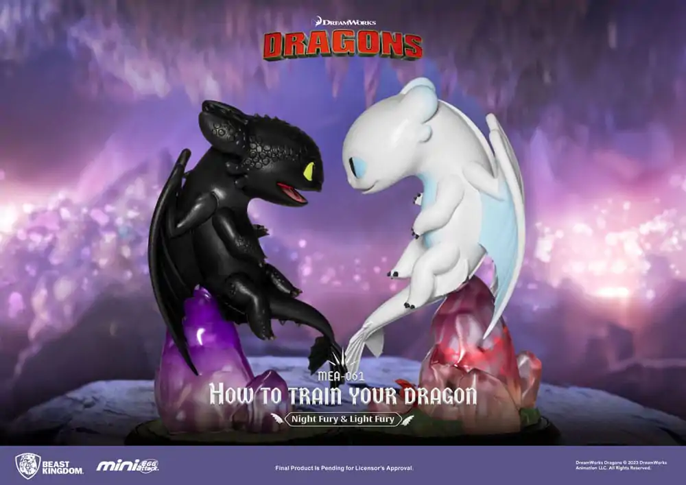 How To Train Your Dragon Mini Egg Attack Figúrky 2-Pack Night Fury & Light Fury 10 cm produktová fotografia