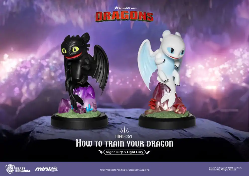 How To Train Your Dragon Mini Egg Attack Figúrky 2-Pack Night Fury & Light Fury 10 cm produktová fotografia