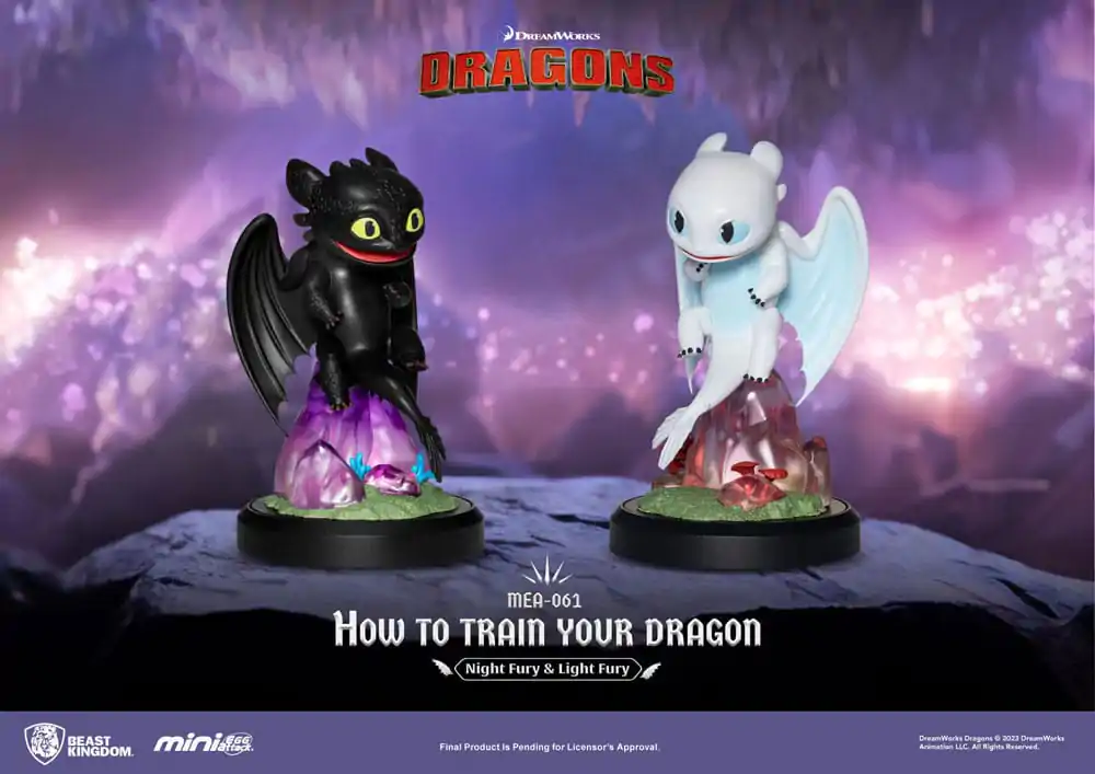 How To Train Your Dragon Mini Egg Attack Figúrky 2-Pack Night Fury & Light Fury 10 cm produktová fotografia