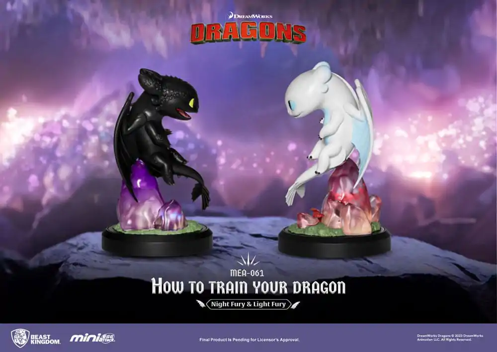 How To Train Your Dragon Mini Egg Attack Figúrky 2-Pack Night Fury & Light Fury 10 cm produktová fotografia