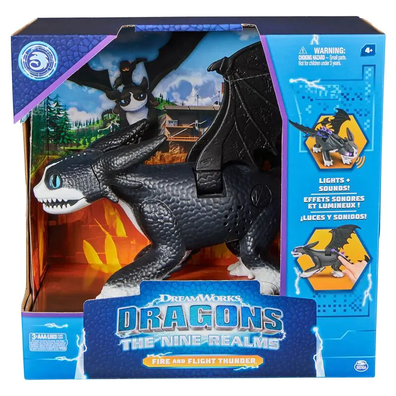How to Train Your Dragon The Nine Realms Fire and Flight Thunder interaktívny drak produktová fotografia