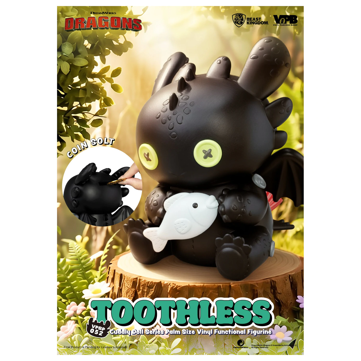 HOW TO TRAIN YOUR DRAGON Toothless Pokladnička Vinylová figúrka 11.7cm produktová fotografia