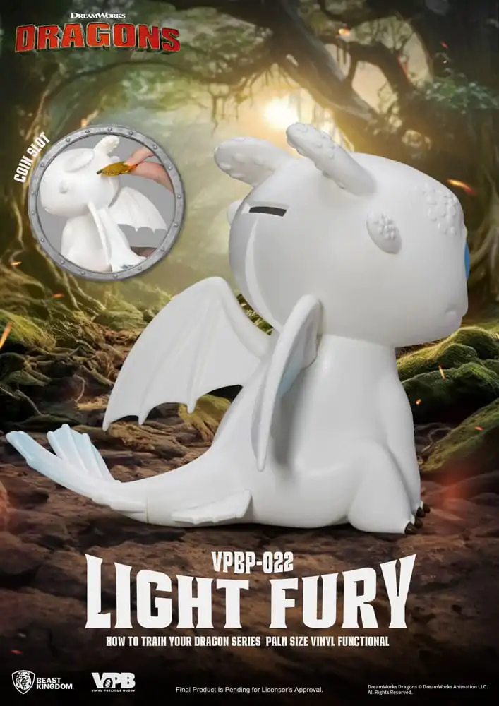 How To Train Your Dragon Piggy vinylová banka Light Fury 12 cm produktová fotografia