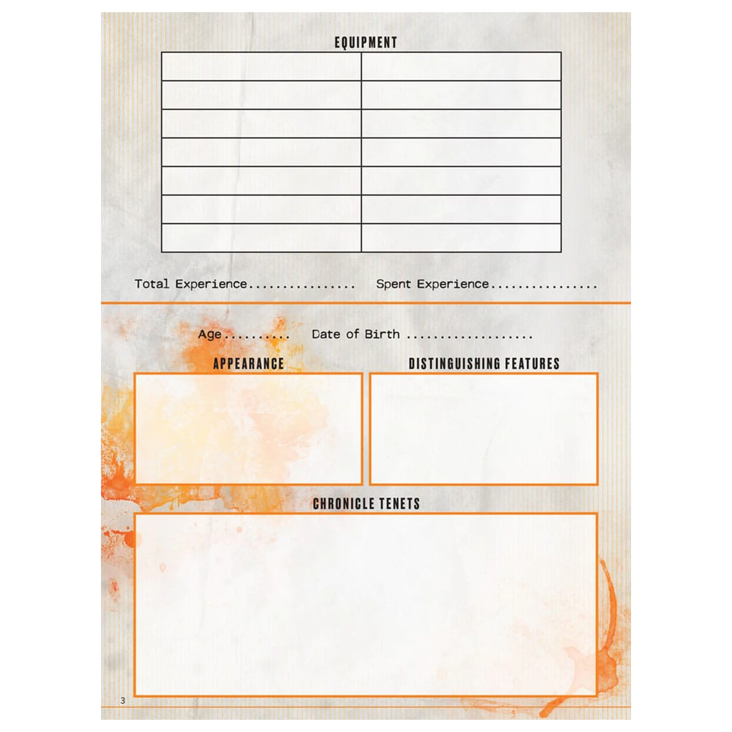 Hunter: The Reckoning 5th Edition RPG Žurnál rozšírený zápisník s listom postavy *Anglická verzia* produktová fotografia