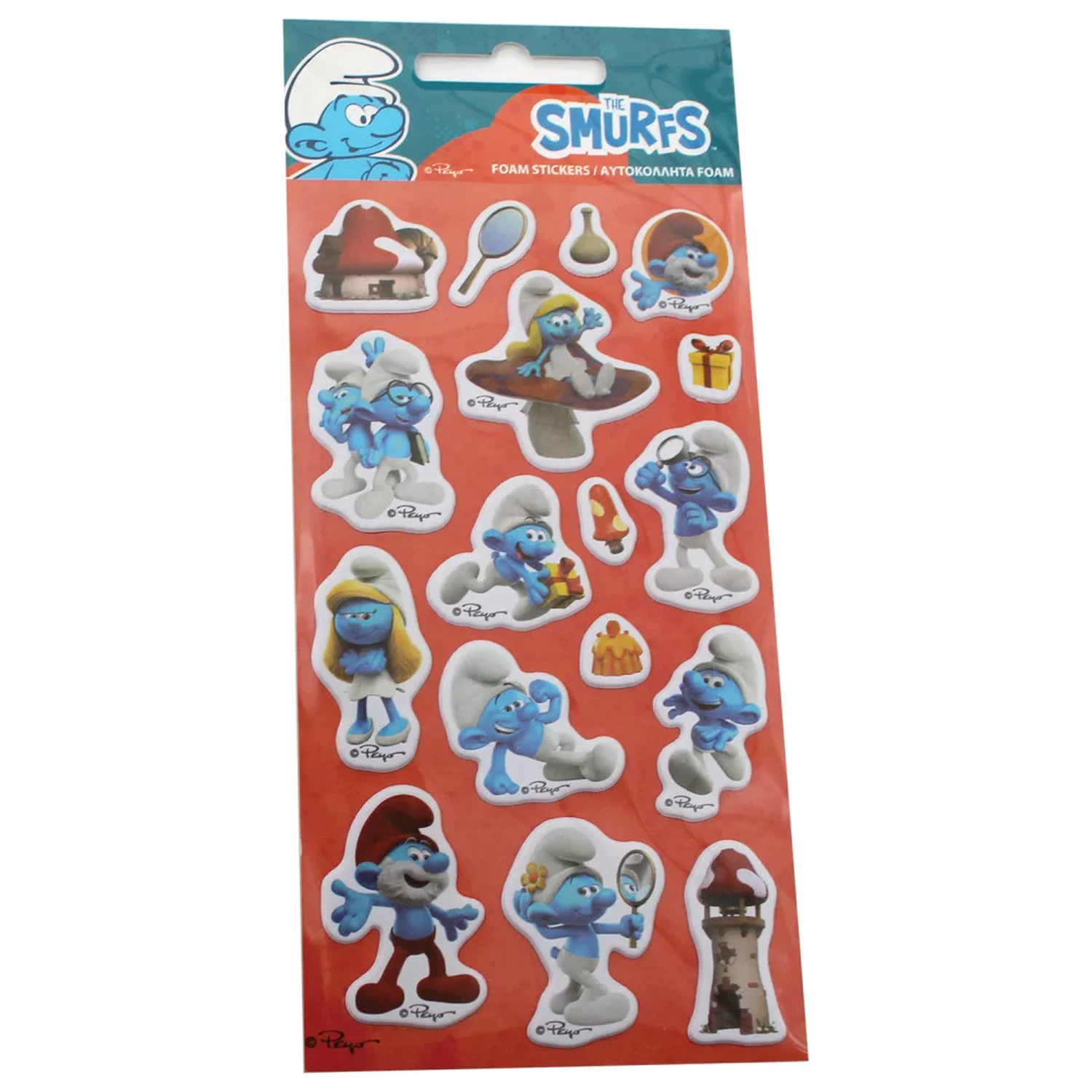 The Smurfs Dome Puffy sada špongiových nálepiek produktová fotografia