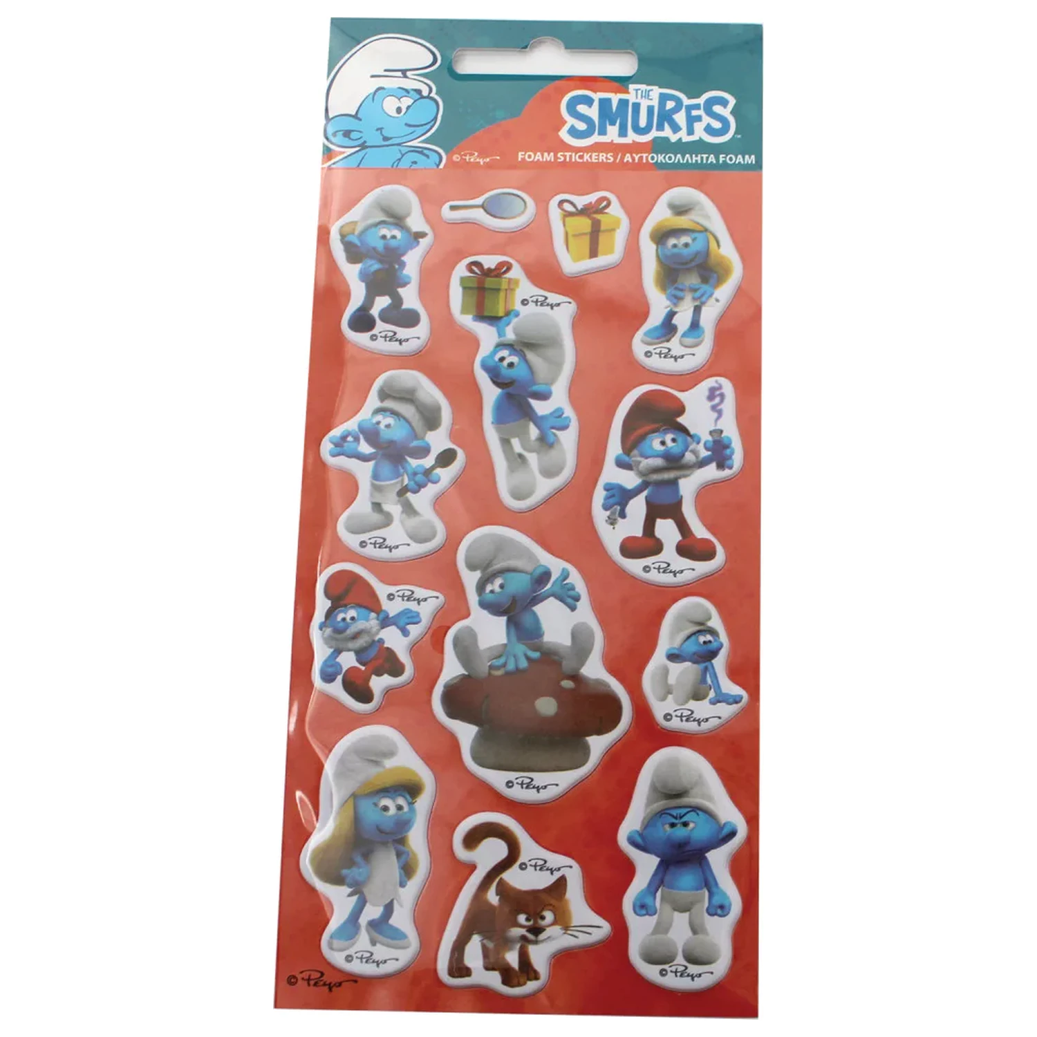 The Smurfs Darčeková súprava samolepiek z nafukovacej špongie produktová fotografia