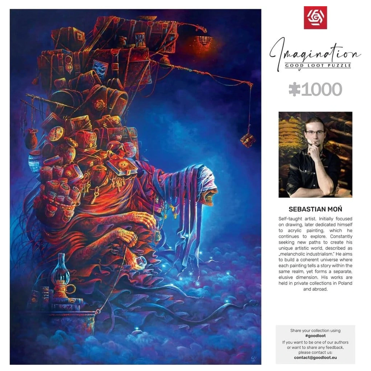 Puzzle "Imagination Series" Sebastian Mon Ciezar doswiadczen (1000 kusov) produktová fotografia