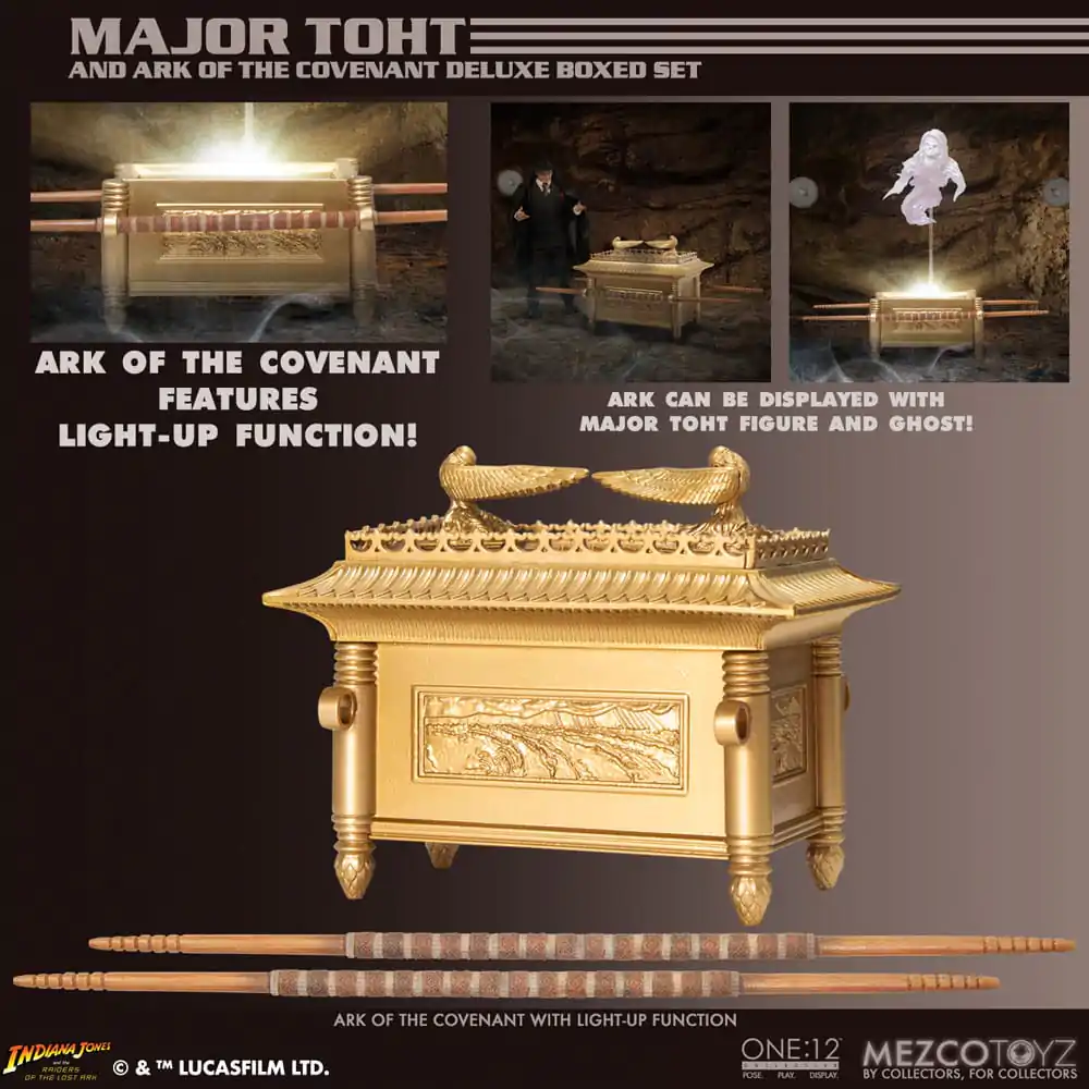 Indiana Jones Akčná Figúrka 1/12 Major Toht and Ark of the Covenant Deluxe Boxed Set 16 cm produktová fotografia