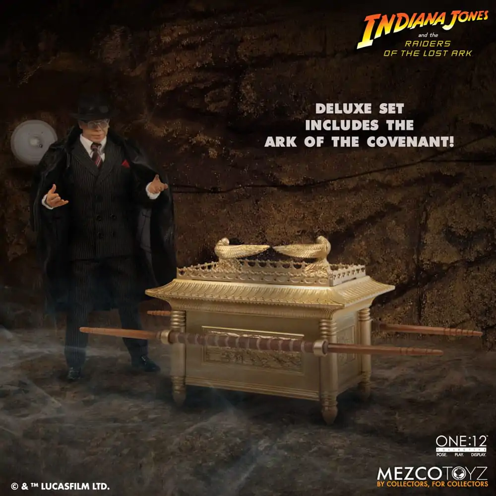 Indiana Jones Akčná Figúrka 1/12 Major Toht and Ark of the Covenant Deluxe Boxed Set 16 cm produktová fotografia