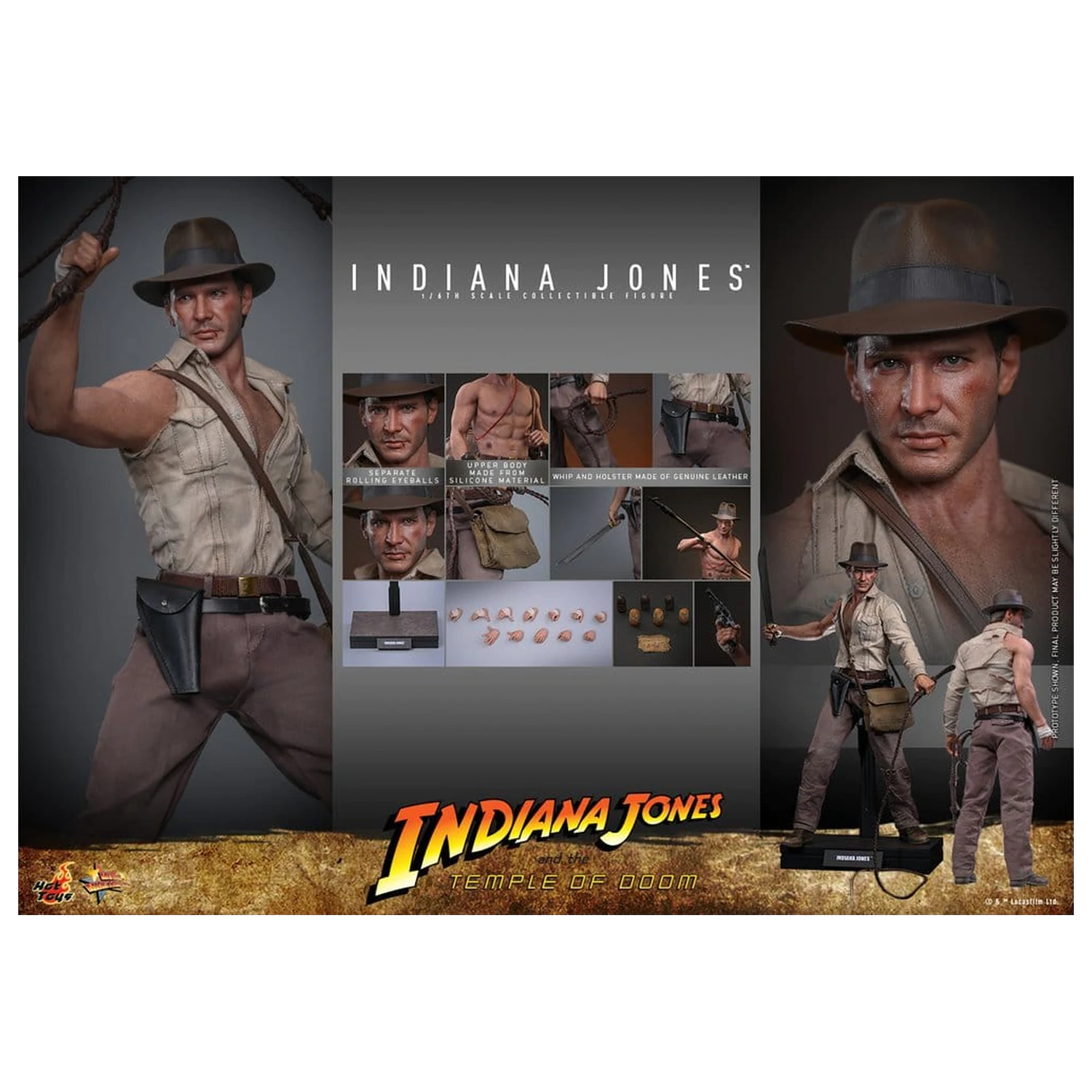 Indiana Jones Movie Masterpiece Akčná figúrka 1/6 Indiana Jones 30 cm produktová fotografia