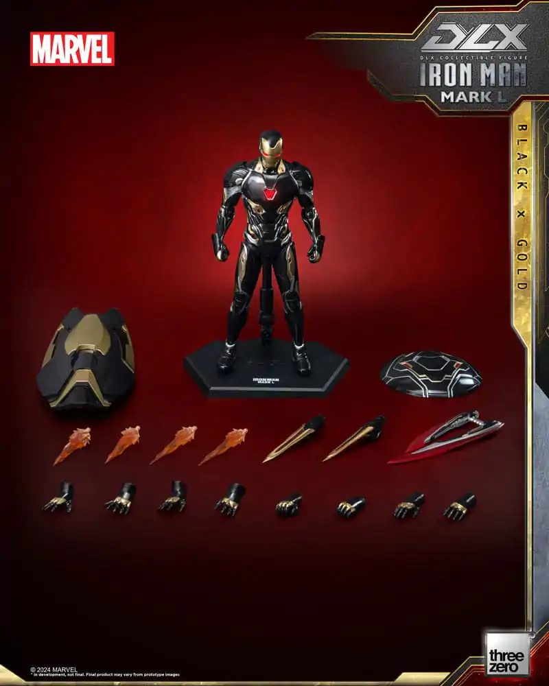 Infinity Saga DLX akčná figúrka 1/12 Iron Man Mark 50 (Black X Gold) 17 cm termékfotó