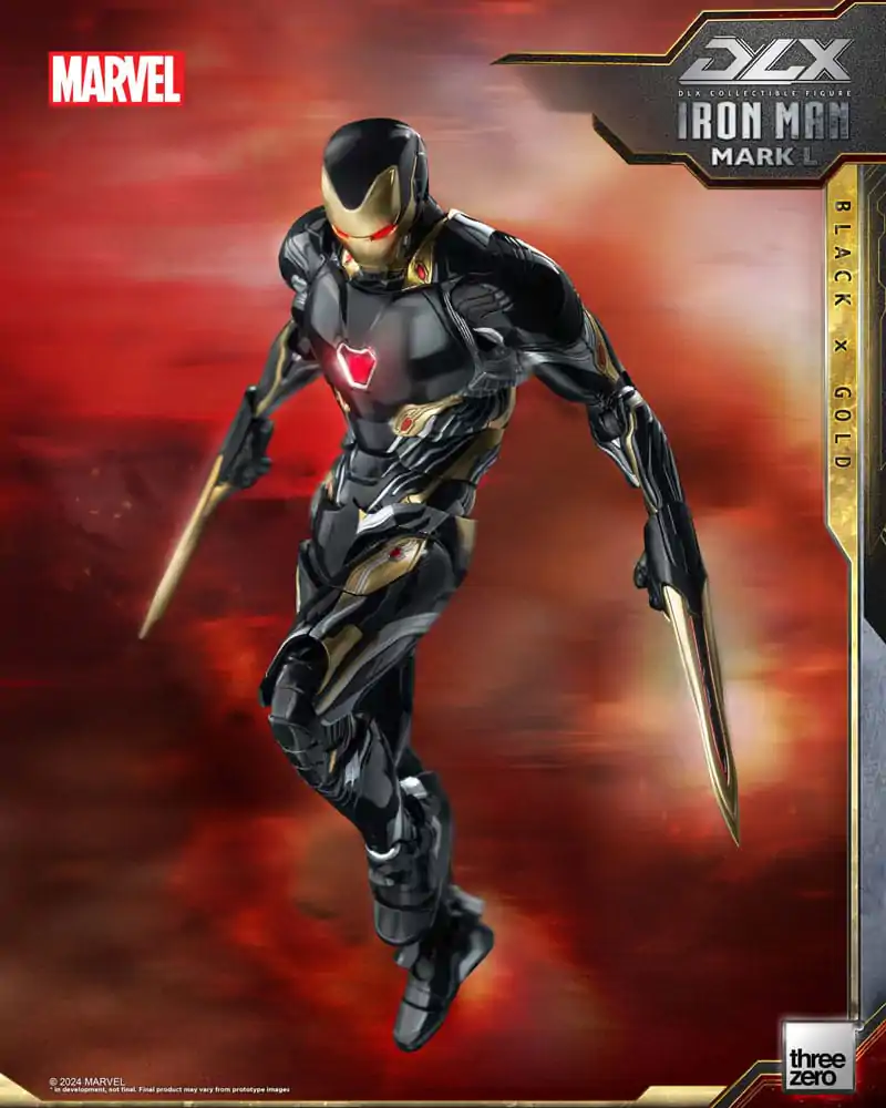 Infinity Saga DLX akčná figúrka 1/12 Iron Man Mark 50 (Black X Gold) 17 cm termékfotó