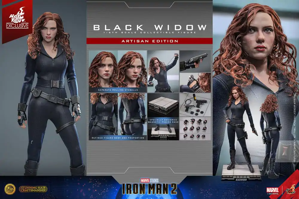Iron Man 2 Akčná figúrka 1/6 Black Widow Artisan Edition Hot Toys Exclusive 28 cm produktová fotografia