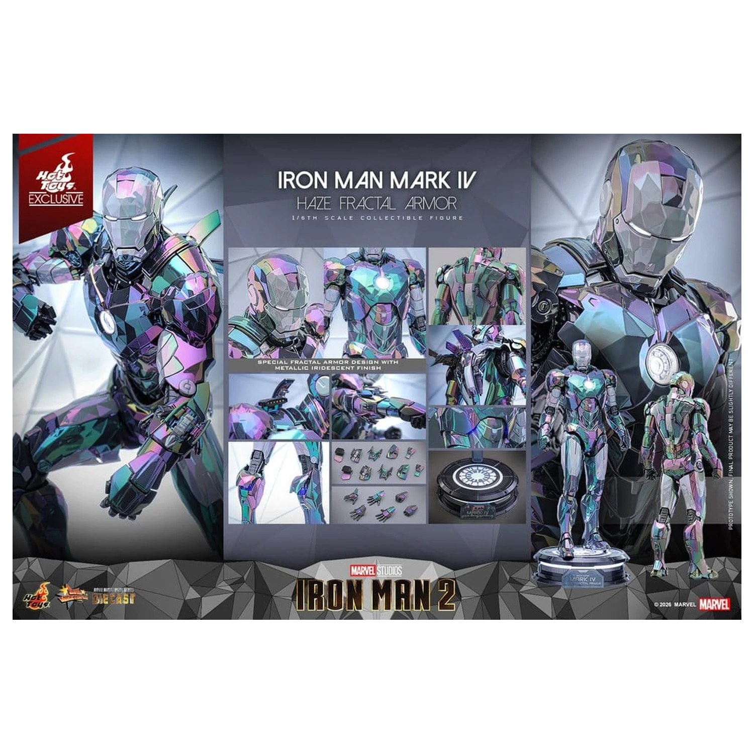 Iron Man 2 akčná figúrka 1/6 Iron Man Mark IV (Haze Fractal Armor) 33 cm produktová fotografia