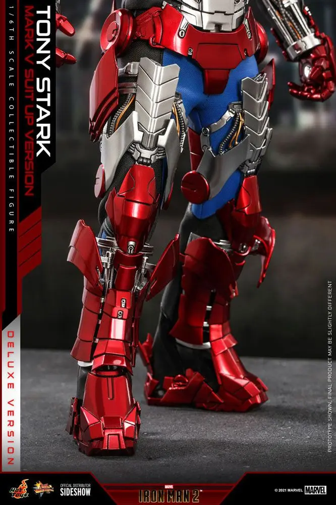 Iron Man 2 Movie Masterpiece Akčná figúrka 1/6 Tony Stark (Mark V Suit Up verzia) Deluxe 31 cm termékfotó