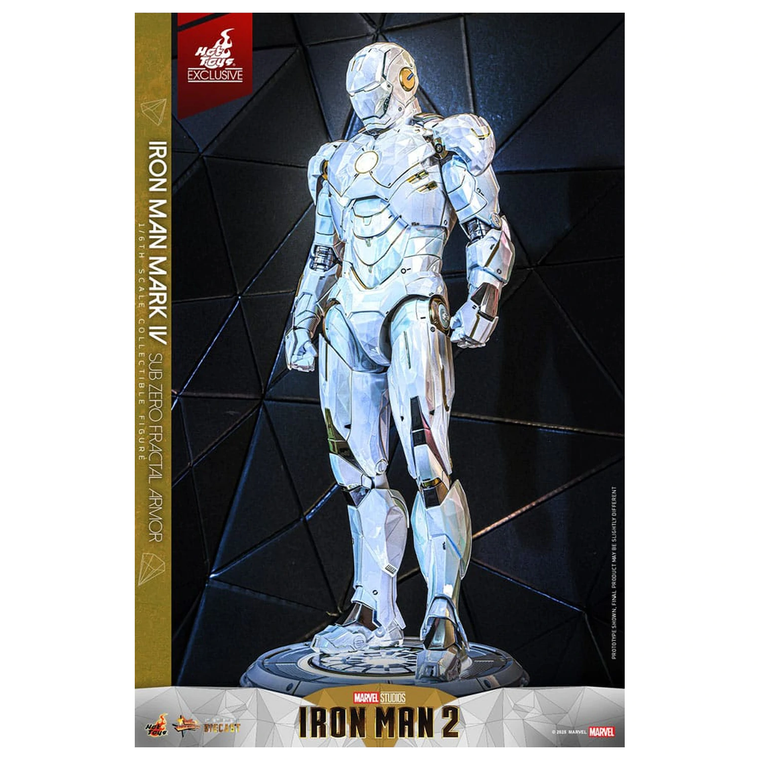 Iron Man 2 Movie Masterpiece Diecast akčná figúrka 1/6 Iron Man Mark IV (Sub-Zero Fractal Armor) Hot Toys Exclusive 33 cm produktová fotografia