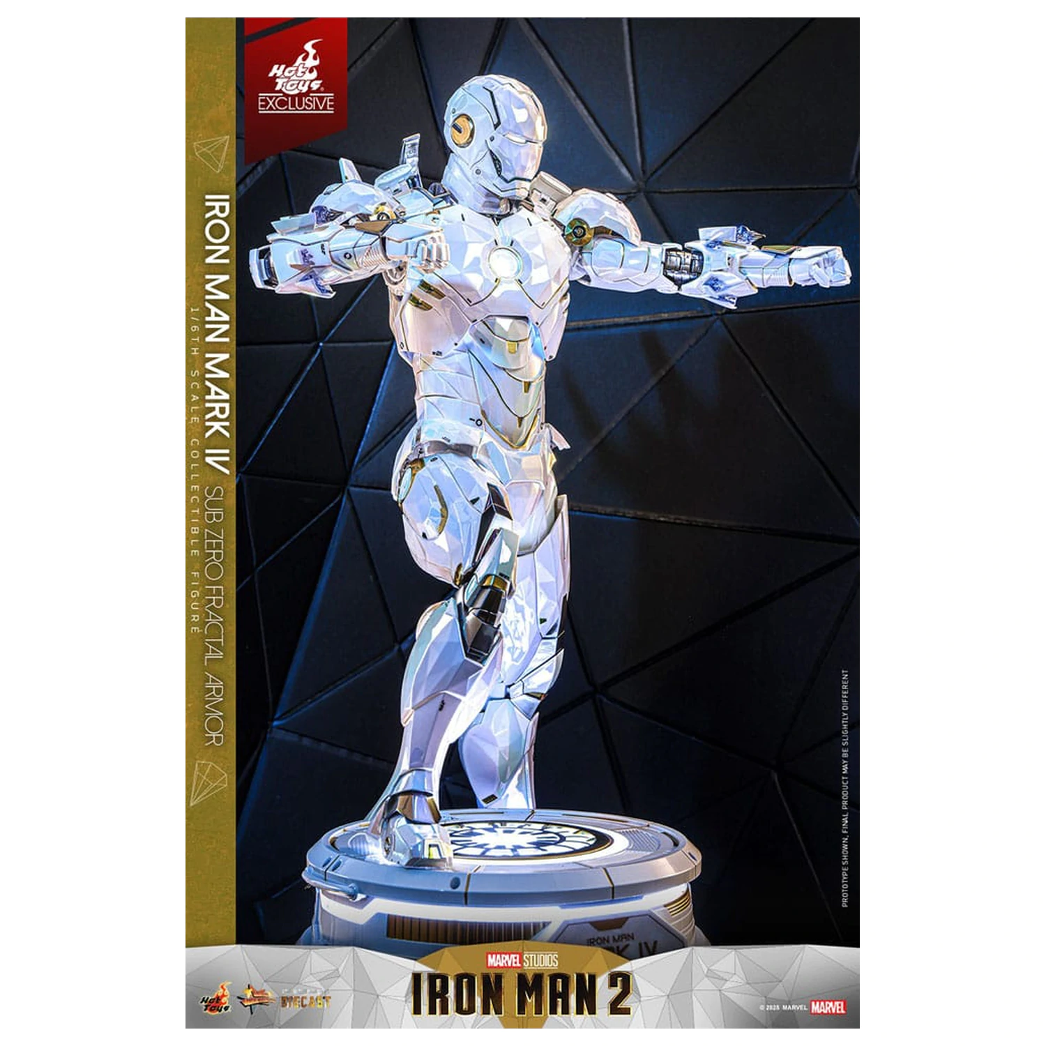 Iron Man 2 Movie Masterpiece Diecast akčná figúrka 1/6 Iron Man Mark IV (Sub-Zero Fractal Armor) Hot Toys Exclusive 33 cm produktová fotografia