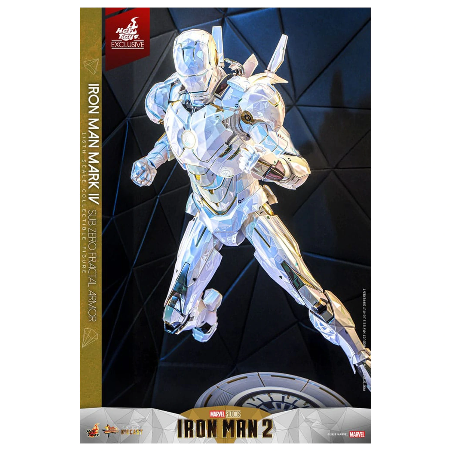 Iron Man 2 Movie Masterpiece Diecast akčná figúrka 1/6 Iron Man Mark IV (Sub-Zero Fractal Armor) Hot Toys Exclusive 33 cm produktová fotografia