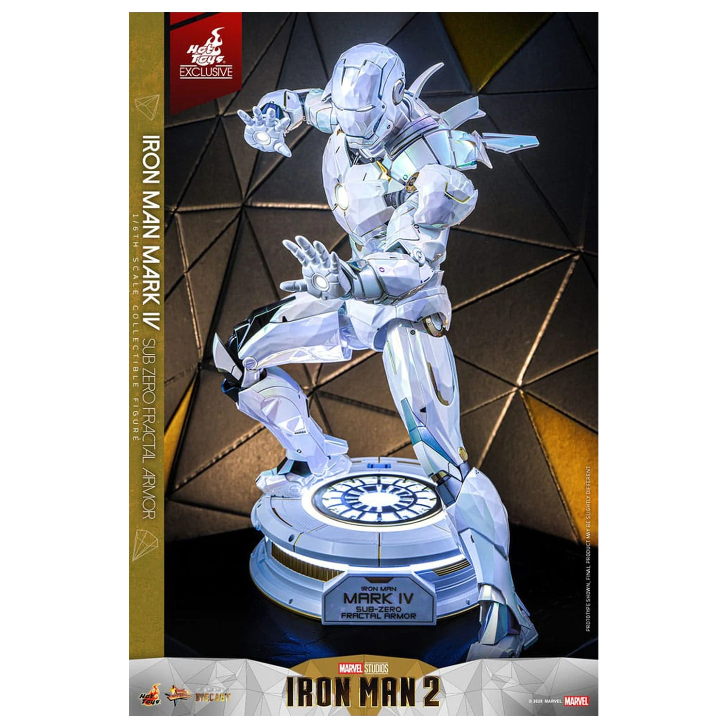 Iron Man 2 Movie Masterpiece Diecast akčná figúrka 1/6 Iron Man Mark IV (Sub-Zero Fractal Armor) Hot Toys Exclusive 33 cm produktová fotografia