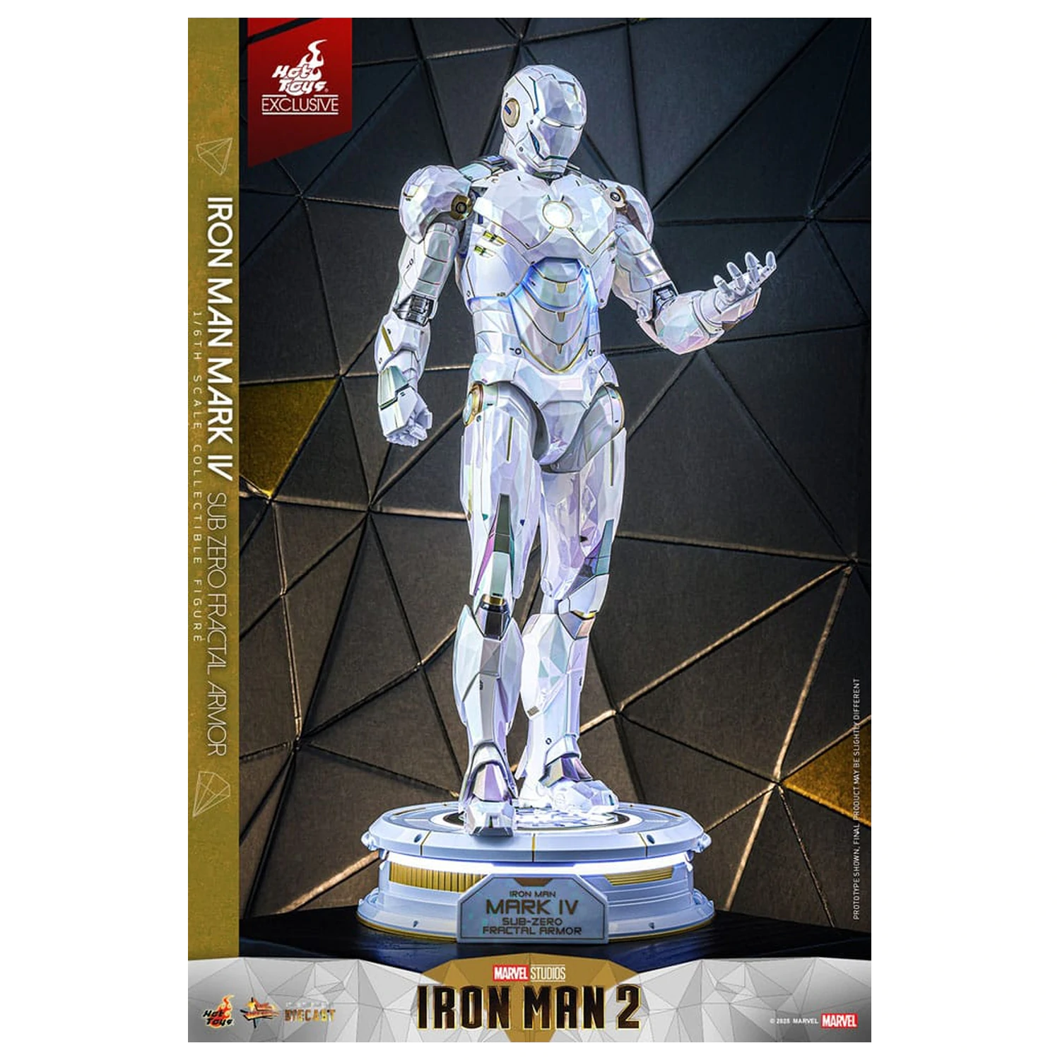 Iron Man 2 Movie Masterpiece Diecast akčná figúrka 1/6 Iron Man Mark IV (Sub-Zero Fractal Armor) Hot Toys Exclusive 33 cm produktová fotografia