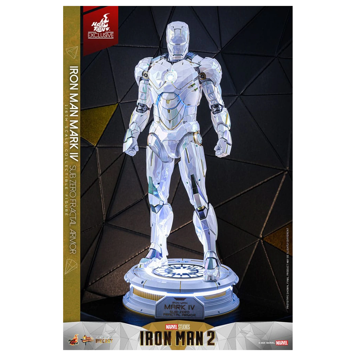 Iron Man 2 Movie Masterpiece Diecast akčná figúrka 1/6 Iron Man Mark IV (Sub-Zero Fractal Armor) Hot Toys Exclusive 33 cm produktová fotografia