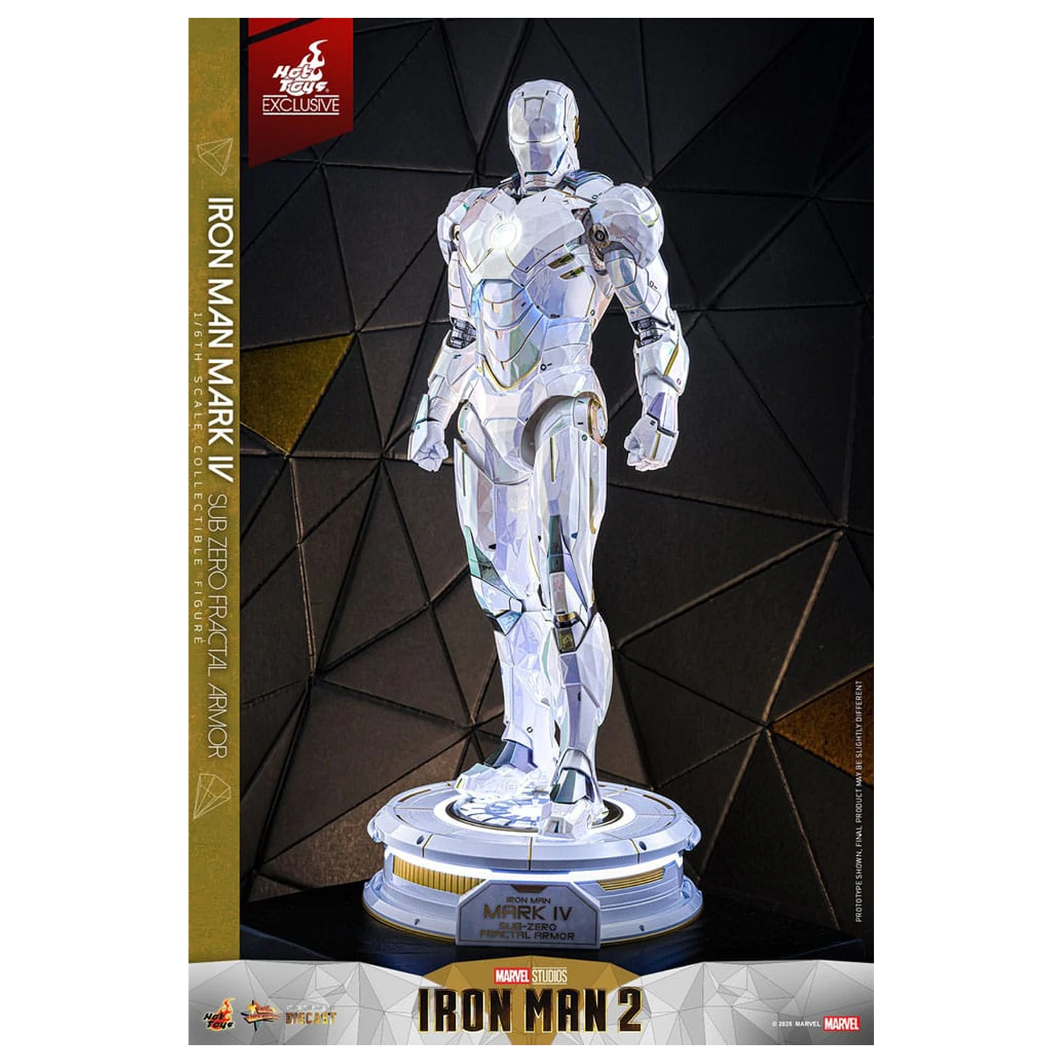 Iron Man 2 Movie Masterpiece Diecast akčná figúrka 1/6 Iron Man Mark IV (Sub-Zero Fractal Armor) Hot Toys Exclusive 33 cm produktová fotografia