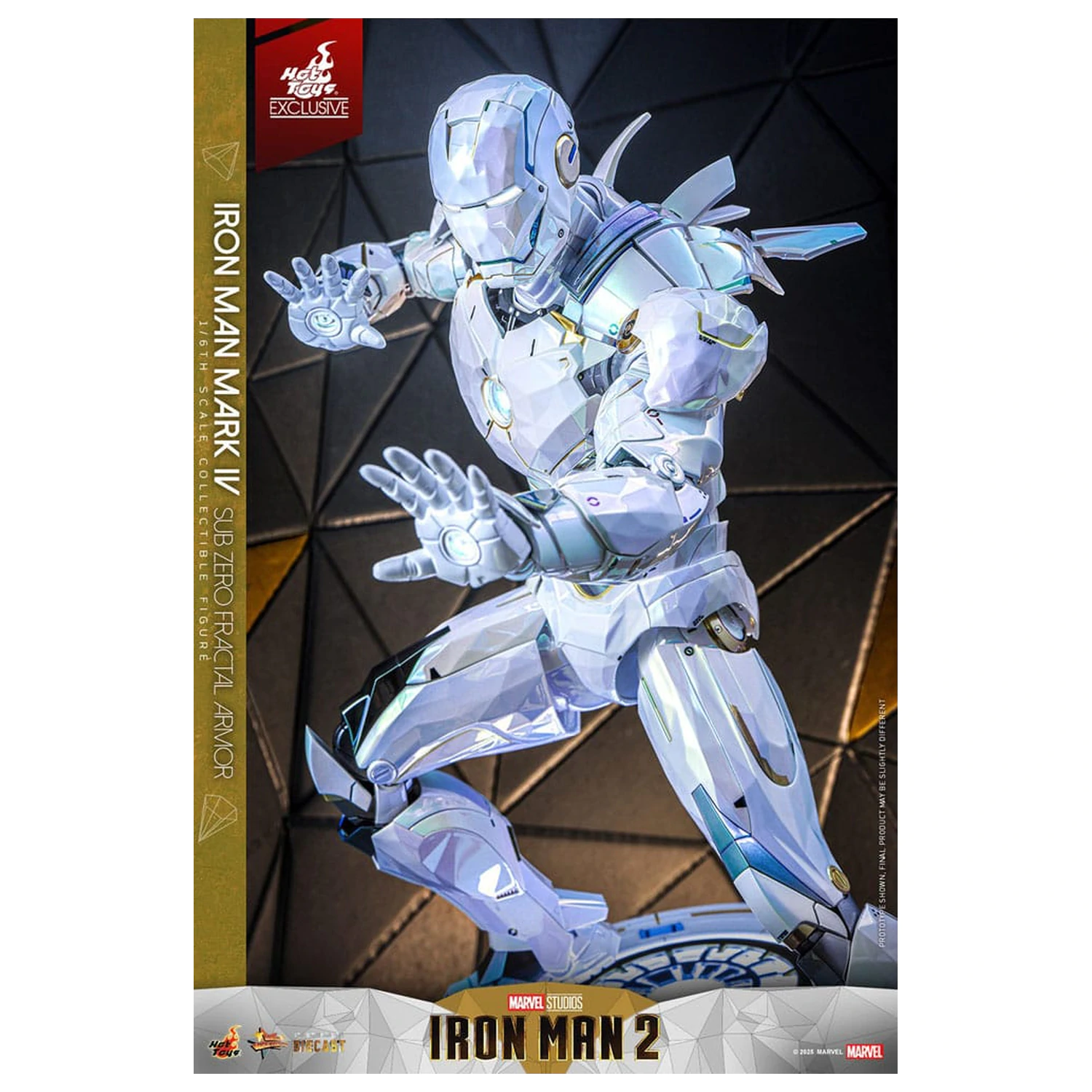 Iron Man 2 Movie Masterpiece Diecast akčná figúrka 1/6 Iron Man Mark IV (Sub-Zero Fractal Armor) Hot Toys Exclusive 33 cm produktová fotografia