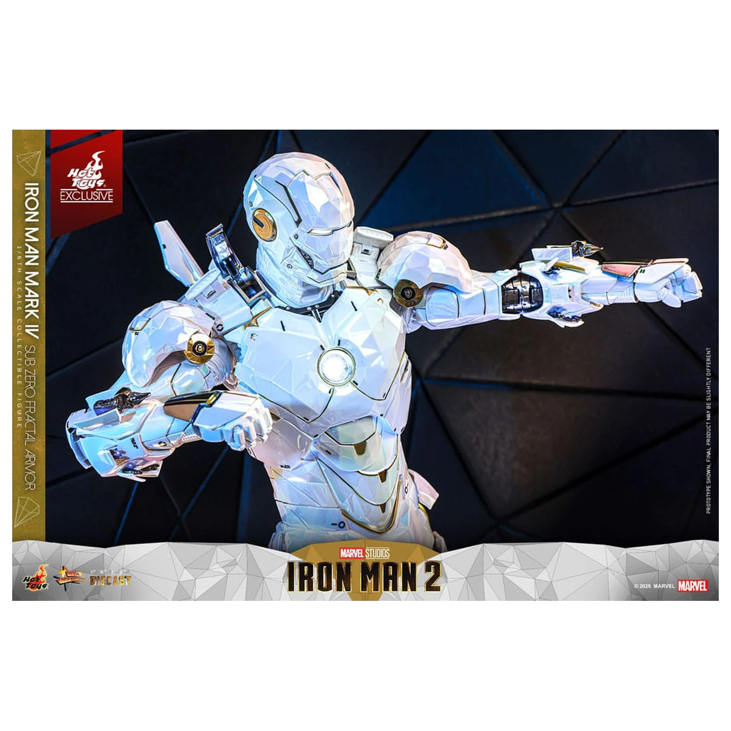Iron Man 2 Movie Masterpiece Diecast akčná figúrka 1/6 Iron Man Mark IV (Sub-Zero Fractal Armor) Hot Toys Exclusive 33 cm produktová fotografia