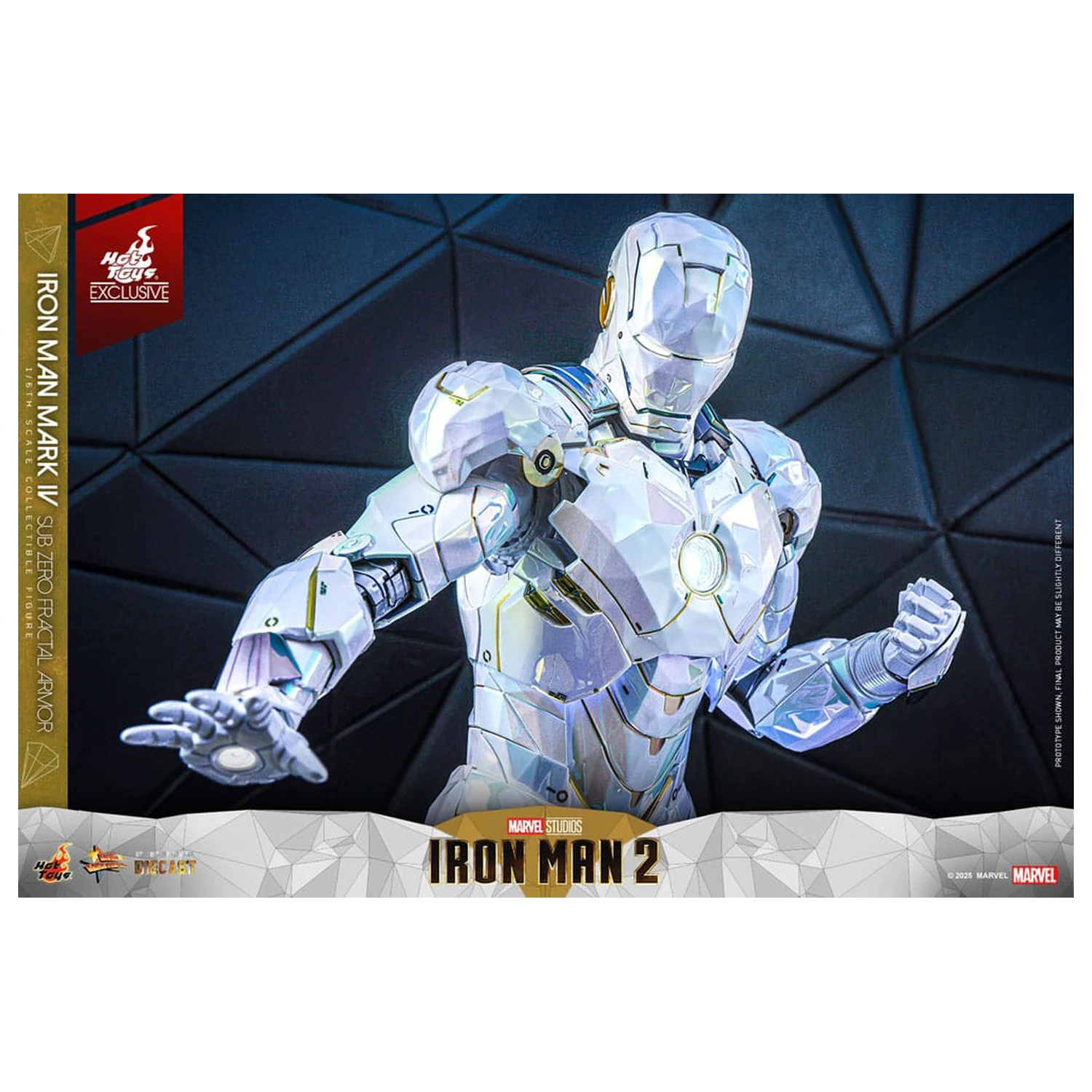 Iron Man 2 Movie Masterpiece Diecast akčná figúrka 1/6 Iron Man Mark IV (Sub-Zero Fractal Armor) Hot Toys Exclusive 33 cm produktová fotografia