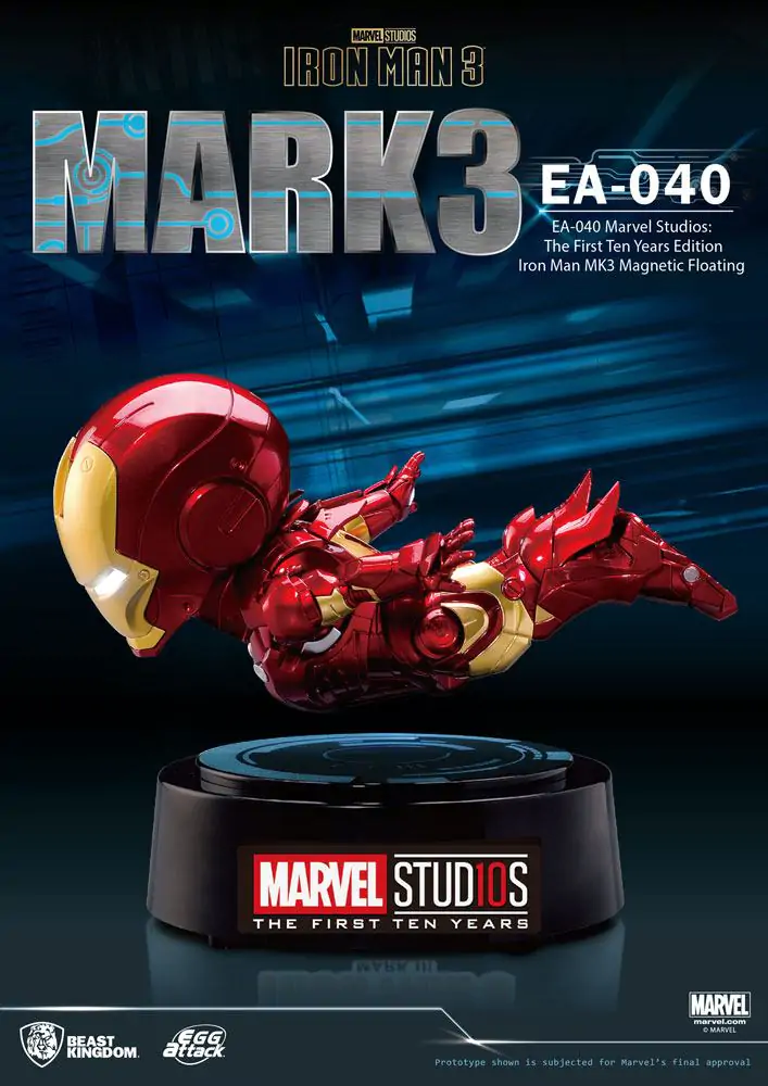 Iron Man 3 Egg Attack Figurka plávajúci model Iron Man Mark III The First Ten Years Edition 16 cm termékfotó