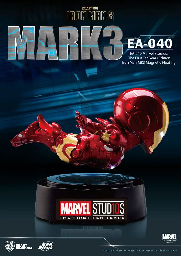 Iron Man 3 Egg Attack Figurka plávajúci model Iron Man Mark III The First Ten Years Edition 16 cm termékfotó