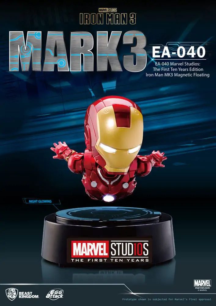 Iron Man 3 Egg Attack Figurka plávajúci model Iron Man Mark III The First Ten Years Edition 16 cm termékfotó