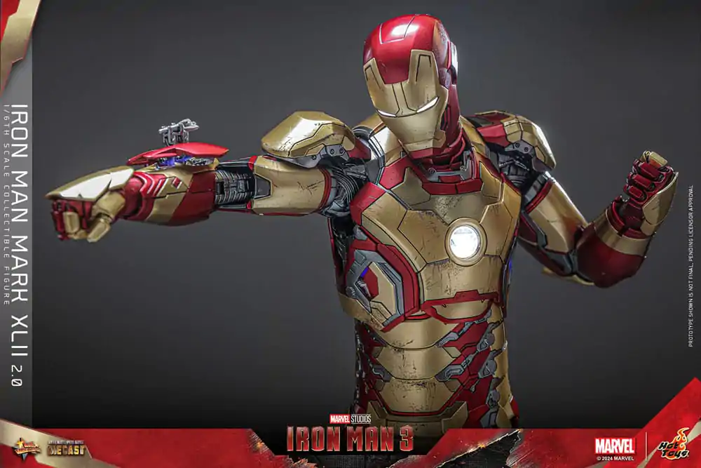 Iron Man 3 Movie Masterpiece Diecast Akčná figúrka 1/6 Iron Man Mark XLII (2.0) 32 cm termékfotó