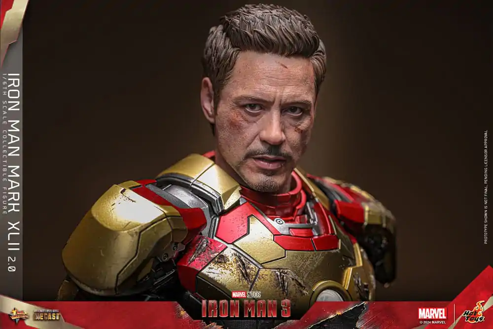 Iron Man 3 Movie Masterpiece Diecast Akčná figúrka 1/6 Iron Man Mark XLII (2.0) 32 cm termékfotó