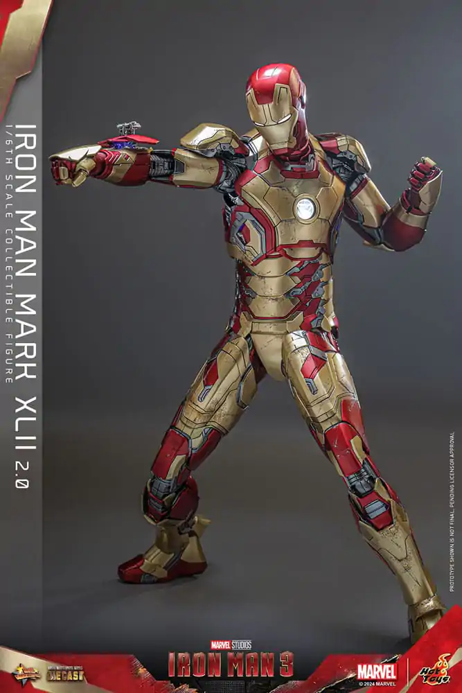 Iron Man 3 Movie Masterpiece Diecast Akčná figúrka 1/6 Iron Man Mark XLII (2.0) 32 cm termékfotó