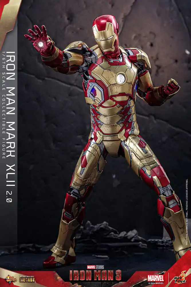 Iron Man 3 Movie Masterpiece Diecast Akčná figúrka 1/6 Iron Man Mark XLII (2.0) 32 cm termékfotó