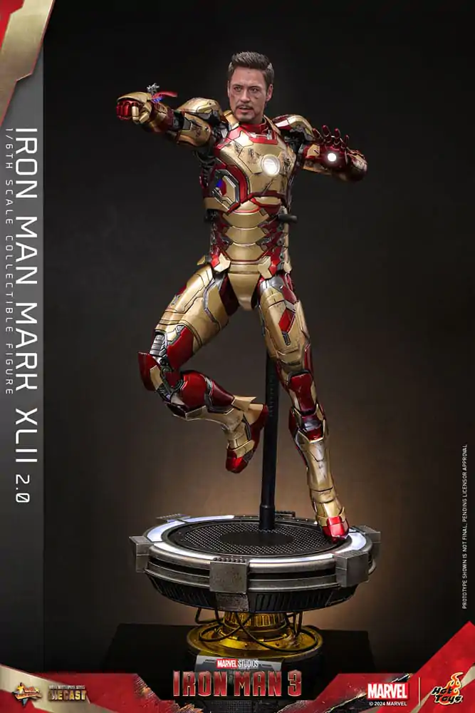 Iron Man 3 Movie Masterpiece Diecast Akčná figúrka 1/6 Iron Man Mark XLII (2.0) 32 cm termékfotó