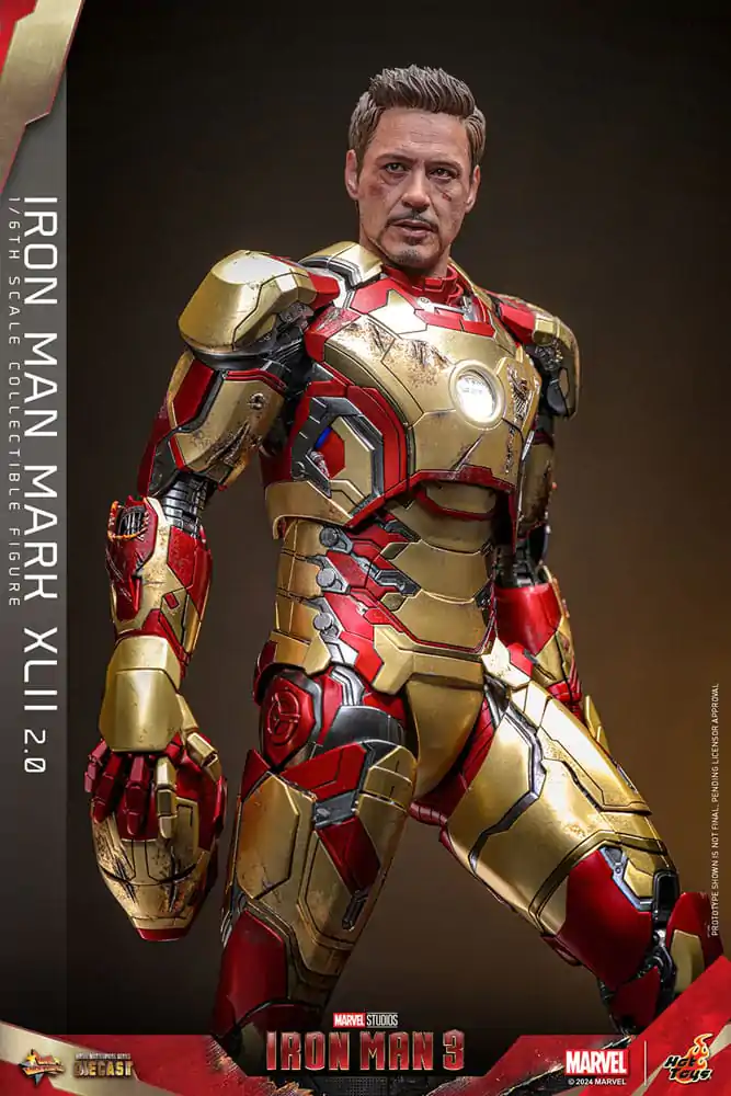 Iron Man 3 Movie Masterpiece Diecast Akčná figúrka 1/6 Iron Man Mark XLII (2.0) 32 cm termékfotó