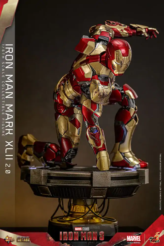 Iron Man 3 Movie Masterpiece Diecast Akčná figúrka 1/6 Iron Man Mark XLII (2.0) 32 cm termékfotó