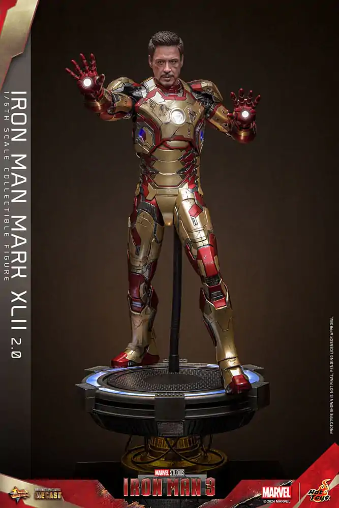 Iron Man 3 Movie Masterpiece Diecast Akčná figúrka 1/6 Iron Man Mark XLII (2.0) 32 cm termékfotó