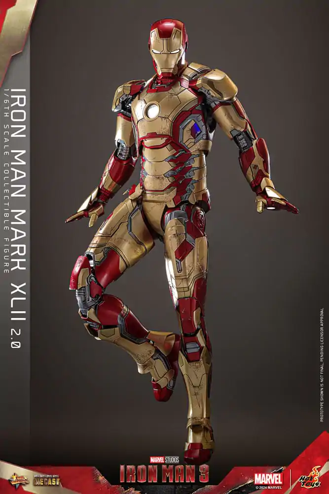 Iron Man 3 Movie Masterpiece Diecast Akčná figúrka 1/6 Iron Man Mark XLII (2.0) 32 cm termékfotó