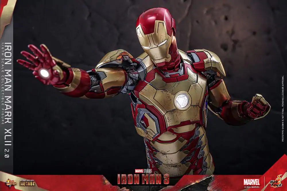 Iron Man 3 Movie Masterpiece Diecast Akčná figúrka 1/6 Iron Man Mark XLII (2.0) 32 cm termékfotó