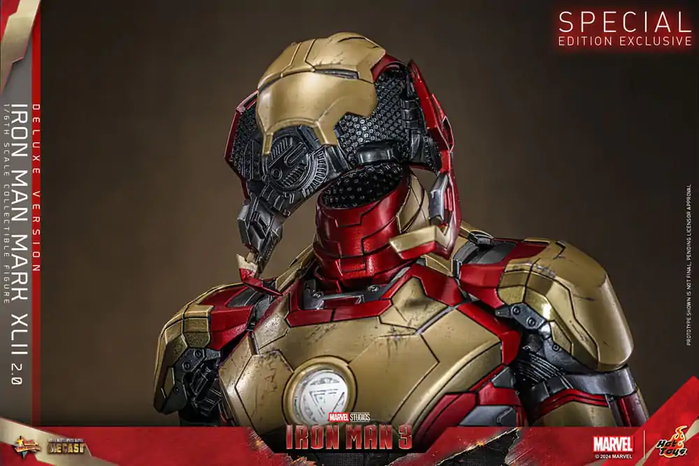 Iron Man 3 Movie Masterpiece Diecast Akčná figúrka 1/6 Iron Man Mark XLII (2.0) Deluxe 32 cm termékfotó