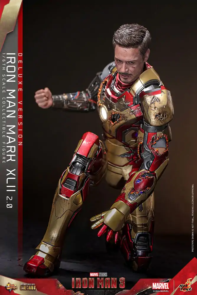 Iron Man 3 Movie Masterpiece Diecast Akčná figúrka 1/6 Iron Man Mark XLII (2.0) Deluxe 32 cm termékfotó