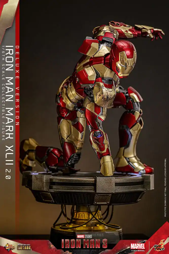 Iron Man 3 Movie Masterpiece Diecast Akčná figúrka 1/6 Iron Man Mark XLII (2.0) Deluxe 32 cm termékfotó