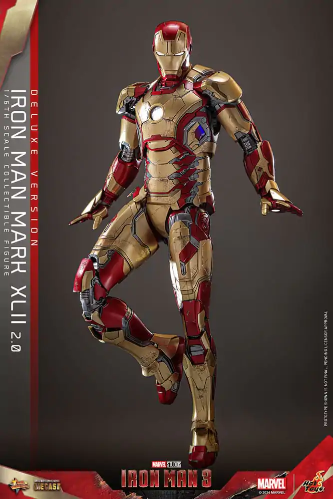 Iron Man 3 Movie Masterpiece Diecast Akčná figúrka 1/6 Iron Man Mark XLII (2.0) Deluxe 32 cm termékfotó