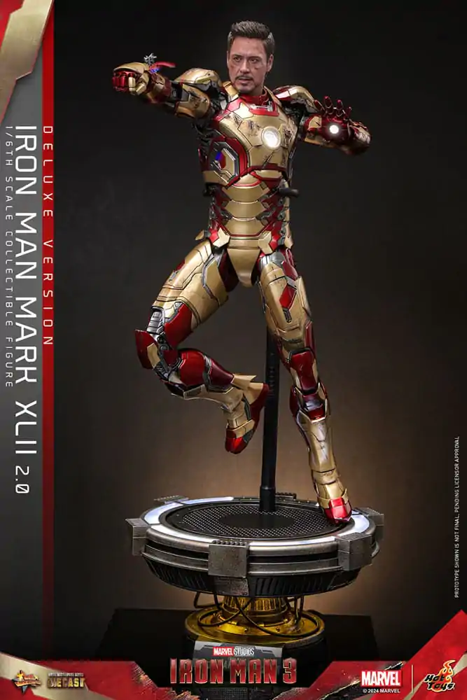 Iron Man 3 Movie Masterpiece Diecast Akčná figúrka 1/6 Iron Man Mark XLII (2.0) Deluxe 32 cm termékfotó