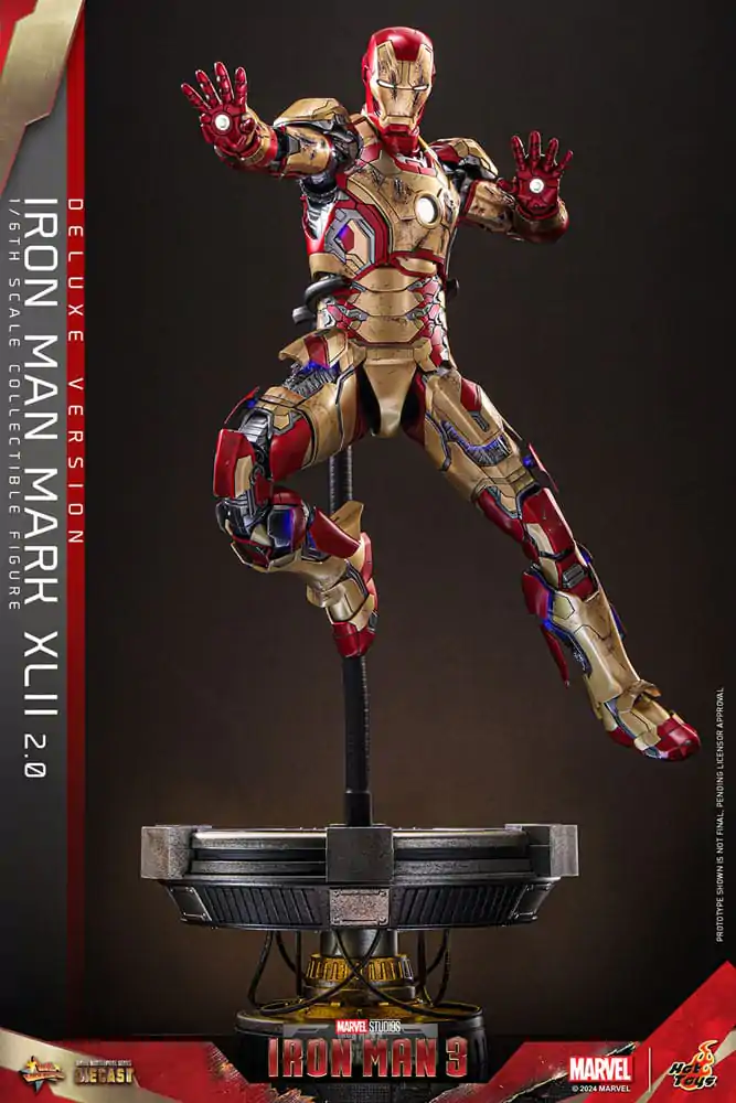 Iron Man 3 Movie Masterpiece Diecast Akčná figúrka 1/6 Iron Man Mark XLII (2.0) Deluxe 32 cm termékfotó