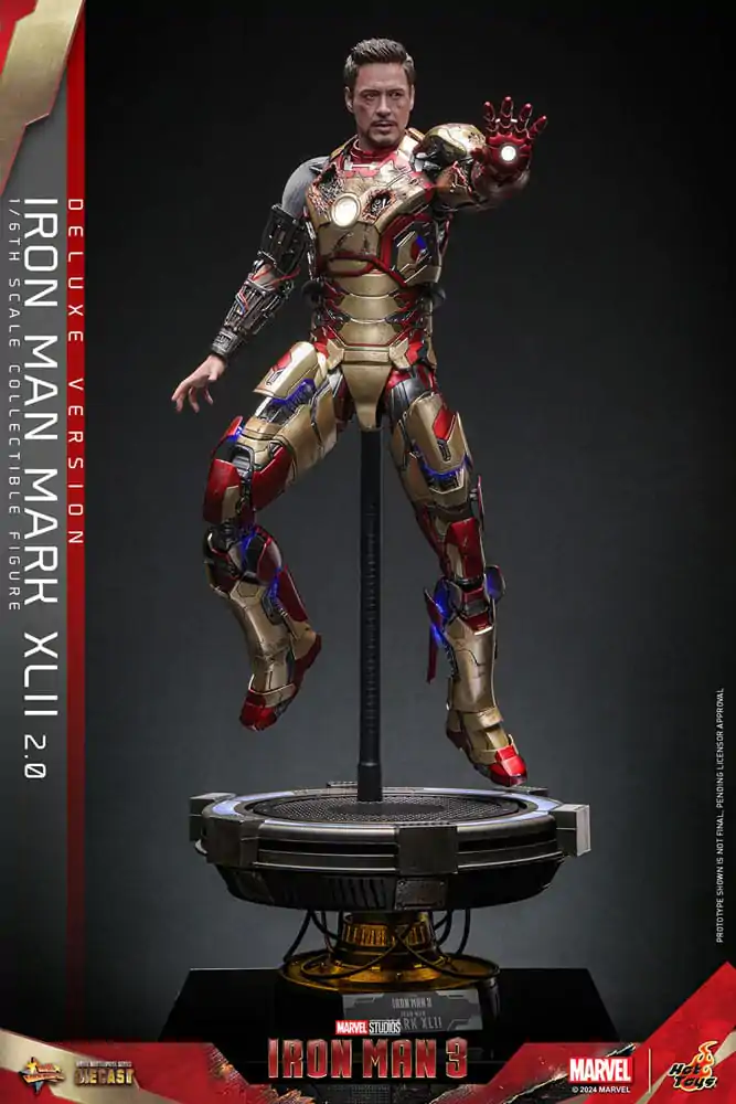 Iron Man 3 Movie Masterpiece Diecast Akčná figúrka 1/6 Iron Man Mark XLII (2.0) Deluxe 32 cm termékfotó