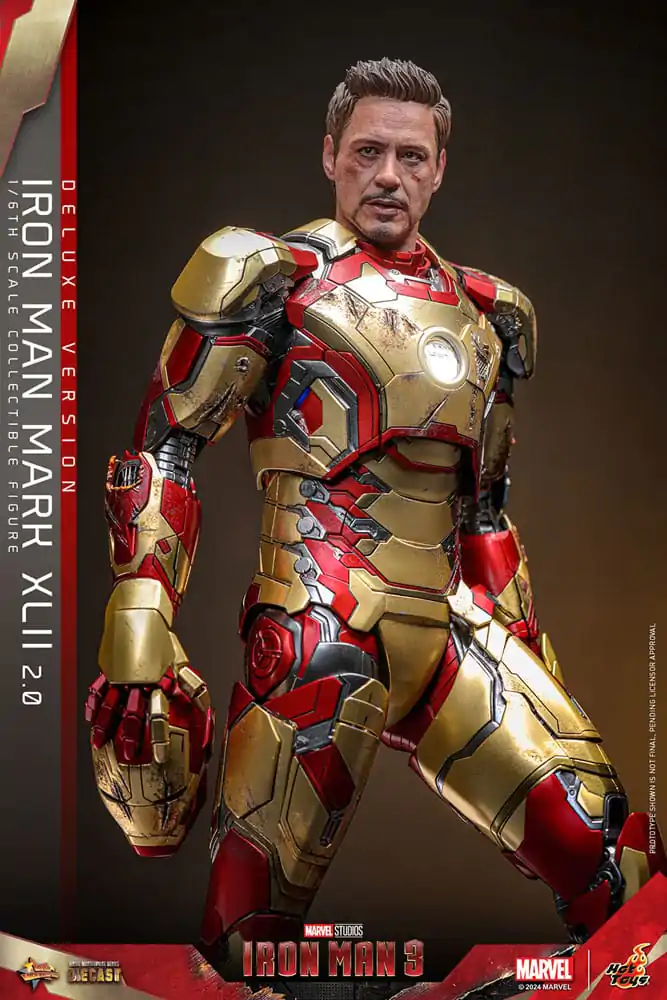 Iron Man 3 Movie Masterpiece Diecast Akčná figúrka 1/6 Iron Man Mark XLII (2.0) Deluxe 32 cm termékfotó